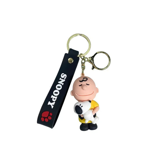 MINISO Anime Snoopy & Charlie Keychain – Cute Bag & Car Accessories