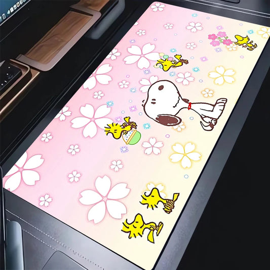 Kawaii Cartoon Snoopy Mouse Pad – XXL Anime Gaming Desk Mat