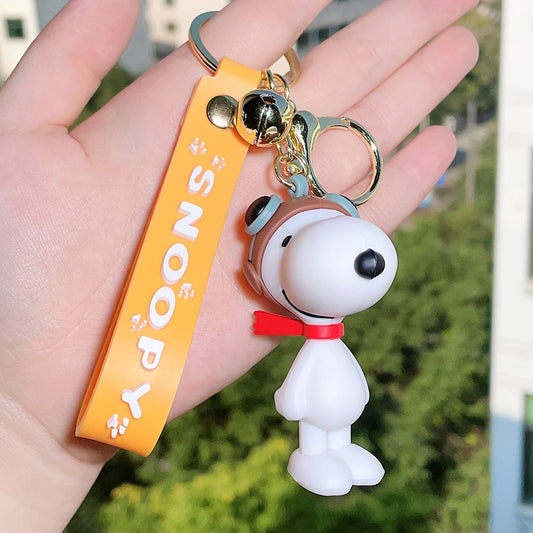 Adorable Snoopy Cartoon Keychain – Kawaii Trendy Bag Charm for Girls