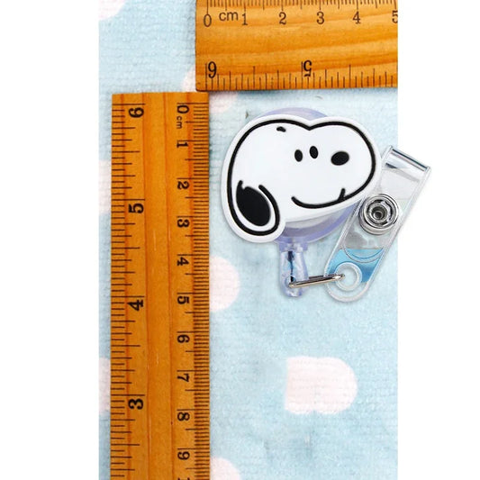 Snoopy Retractable Badge Reel Clip – Cute Office Supplies for Students