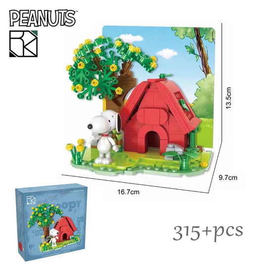 Genuine Snoopy Building Blocks – Cartoon Puzzle Box Coffee Shop Toy