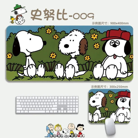 Anime S-Snoopys Mouse Pad – Cute Peanuts Dog Gaming Desk Mat