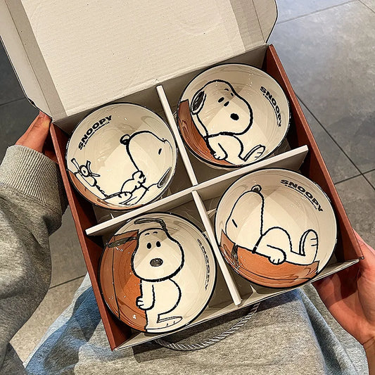 Snoopy Kawaii Ceramic Bowl Set