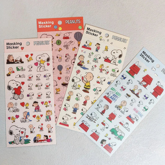 Adorable Snoopy Stickers Set – Perfect for Scrapbooking and Decoration