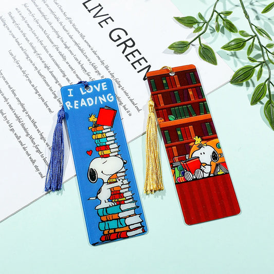 Cute Snoopy Acrylic Bookmark – Perfect for Anime Fans & Book Lovers