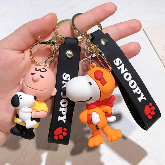Adorable 2024 Kawaii Sanrio Snoopy Schoolbag Charm & Keychain