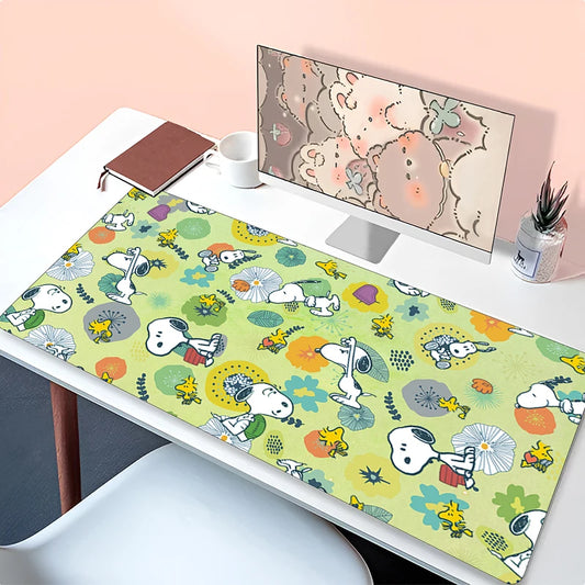 Cartoon Astronaut Snoopy Mouse Pad – Kawaii Gaming Desk Mat