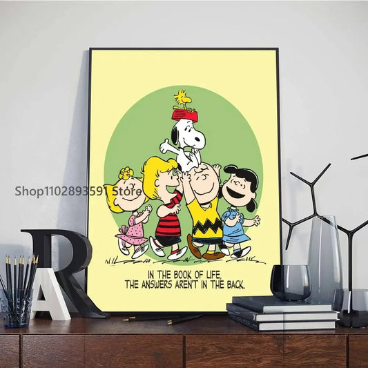 Snoopy Canvas Art – Vibrant Decor for Home &amp; Cafe Spaces