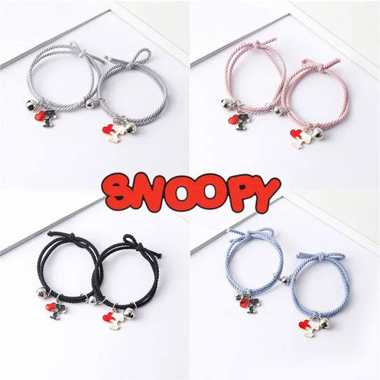 Snoopy Couple Magnetic Charm Bracelet