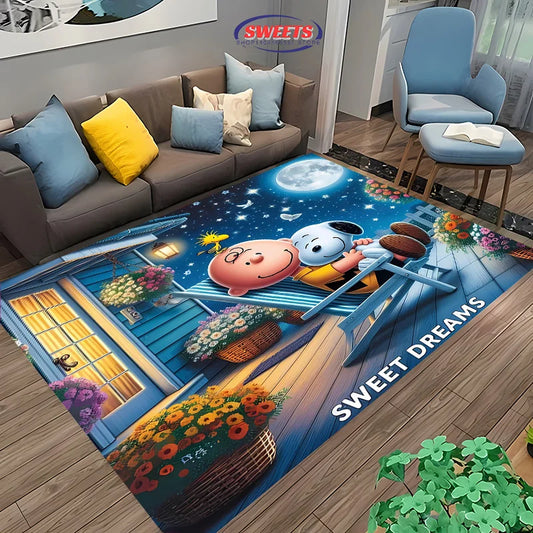 3D HD Snoopy Cartoon Area Carpet – Stylish Rugs for Any Room
