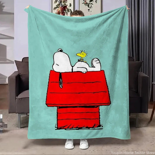 Disney Snoopy Flannel Fluffy Fleece Blanket – Cozy Comfort for All Ages