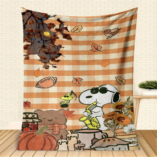 Cozy Up with Miniso's Halloween Snoopy Dog Pattern Blanket