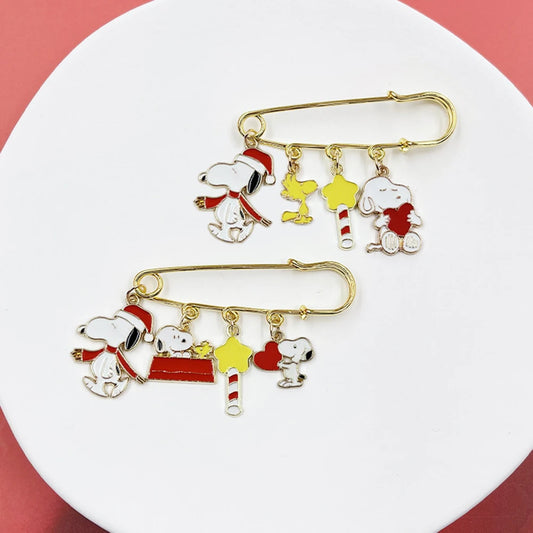 Snoopy &amp; Woodstock Enamel Pin – Charming Cartoon Brooch for Kids &amp; Collectors