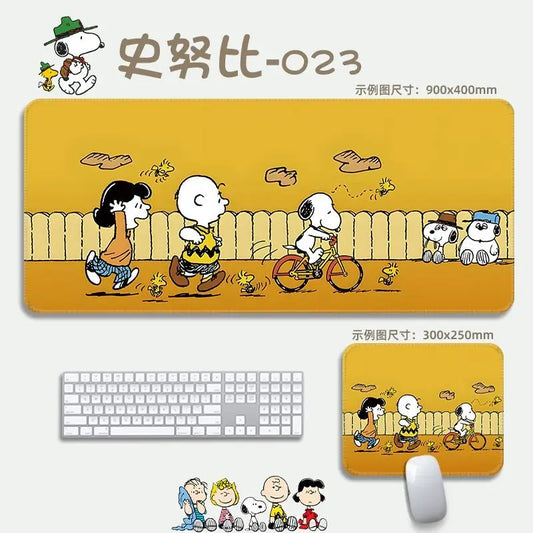Anime S-Snoopys Mouse Pad – Cute Peanuts Dog Gaming Desk Mat
