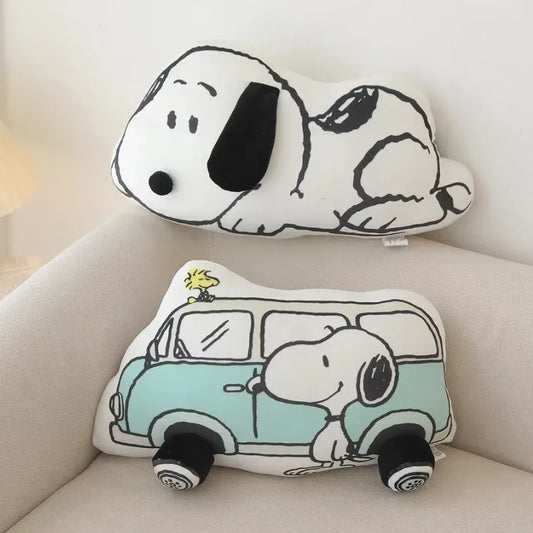 Snoopy Back Cushion – Cozy Cartoon Pillow for Home and Travel
