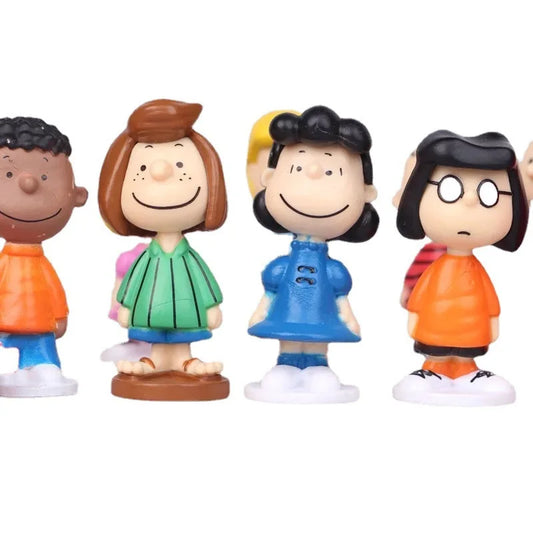 Snoopy &amp; Friends 12-Piece Ornament Set – Cute Cartoon Dolls for Kids