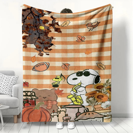 Cozy Up with Miniso's Halloween Snoopy Dog Pattern Blanket