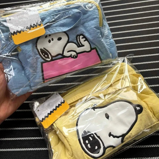 New Snoopy Storage Bag – Kawaii Anime Cartoon Embroidery Travel Accessory