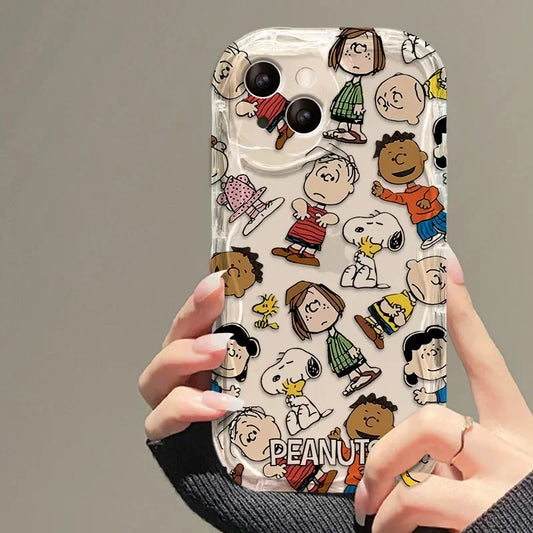 Snoopy Fun Cartoon Full Screen Kawaii Phone Case for iPhone
