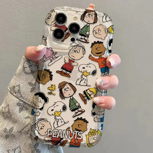 Snoopy Fun Cartoon Full Screen Kawaii Phone Case for iPhone