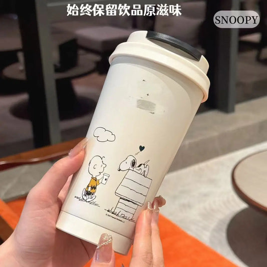 Snoopy 304 Stainless Steel Water Cup – Kawaii Replica for Snoopy Fans