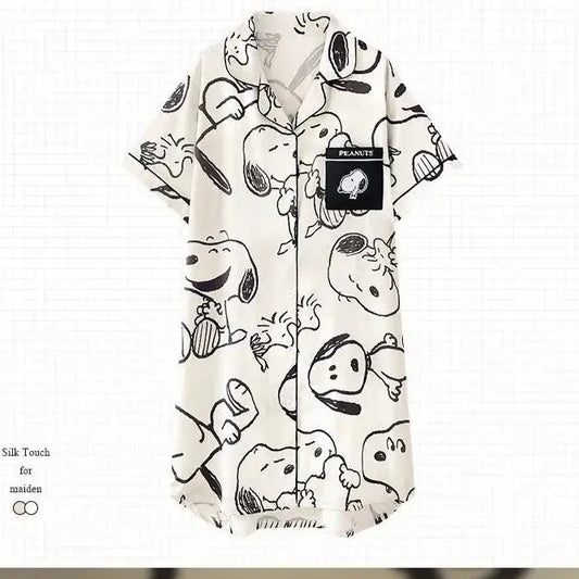 Snoopy Pure Cotton Pajamas – Cute &amp; Comfy Nightgown for Women