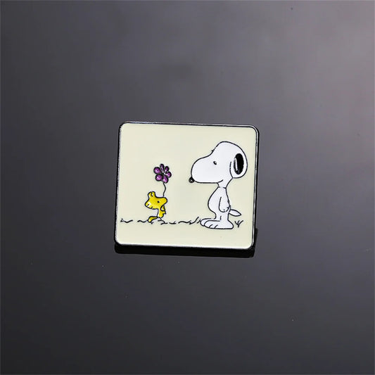 Snoopy Cartoon Brooch – Cute Japanese Lapel Badges for Accessories