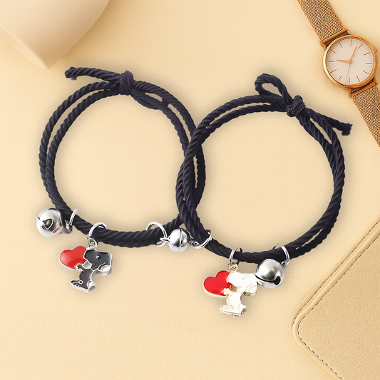 Snoopy Couple Magnetic Charm Bracelet