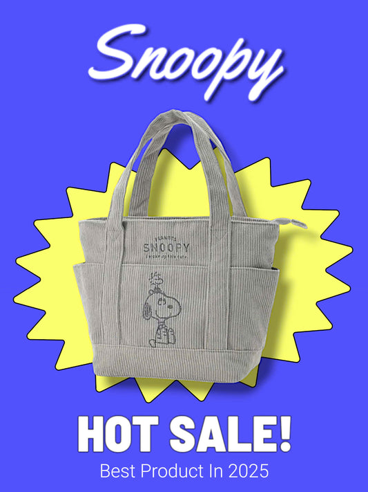 Snoopy Corduroy Tote Bag